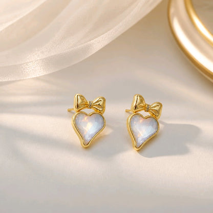 Arete corazón tornasol