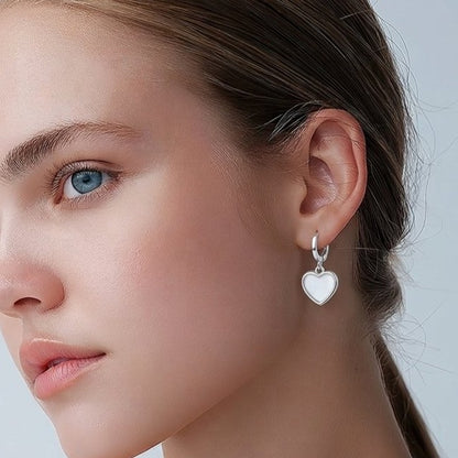 Arete corazón baaño de plata