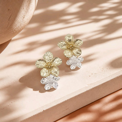 Arete flores 2 oros