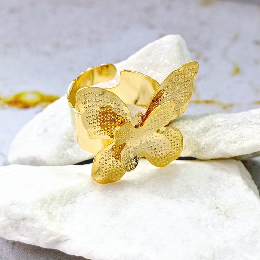 Anillo bronce mariposa Amulí