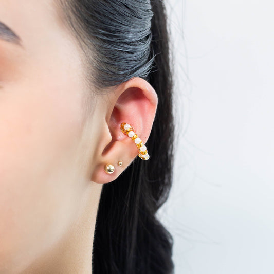 Earcuff perlas 