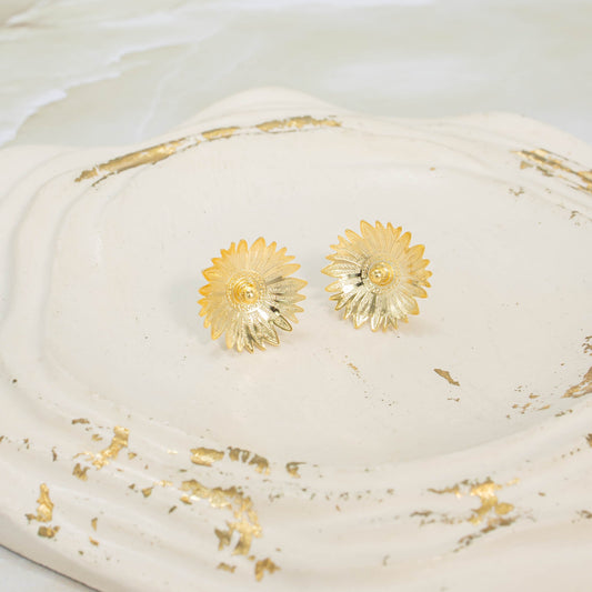 Arete bronce girasol