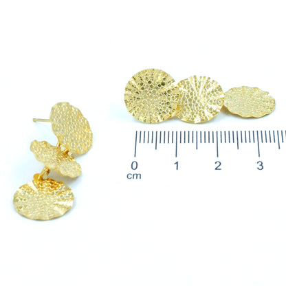 Arete bronce lluvia círculos