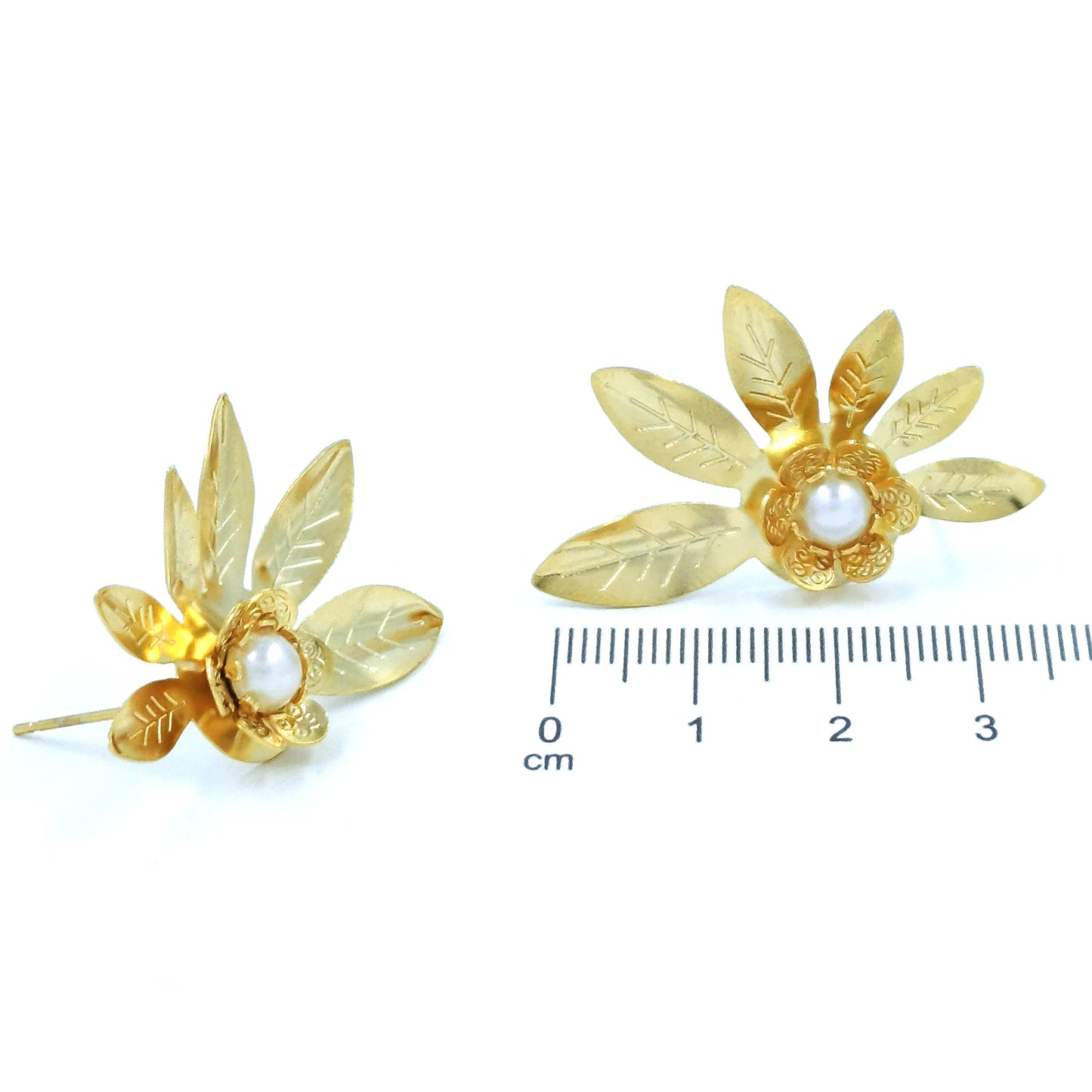 Arete bronce media flor