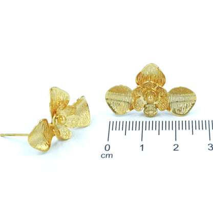 Arete bronce media flor