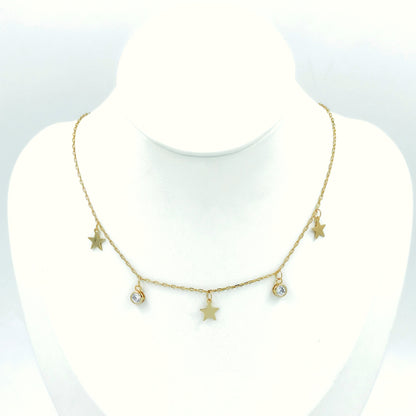 Cadena dijes estrellas
