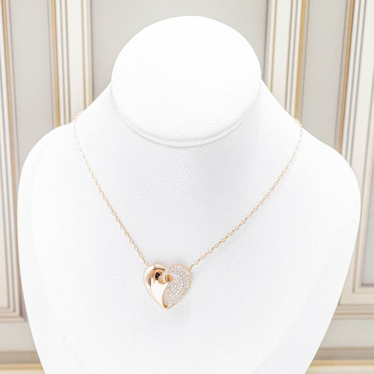 Cadena corazón microzircón