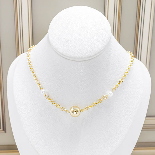 Cadena belín perlas