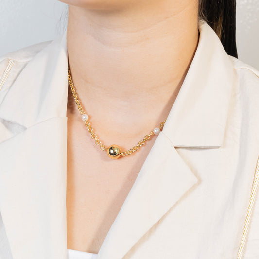 Cadena belín perlas