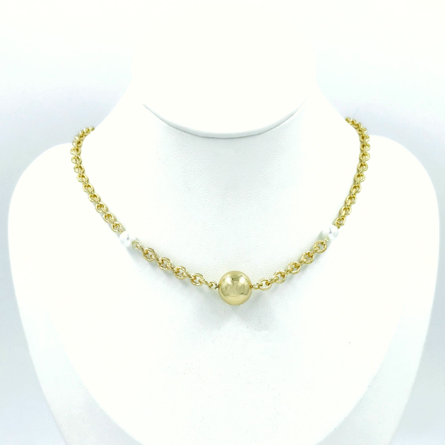 Cadena belín perlas