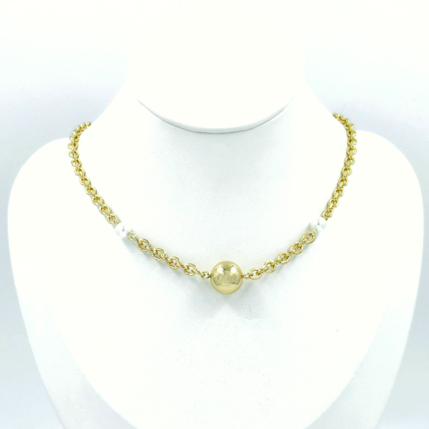 Cadena belín perlas