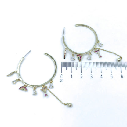 Candonga grande dijes micro zircón 14k