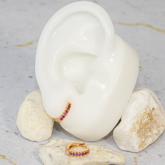 Cdga pequeña microzircones magenta (10mm)