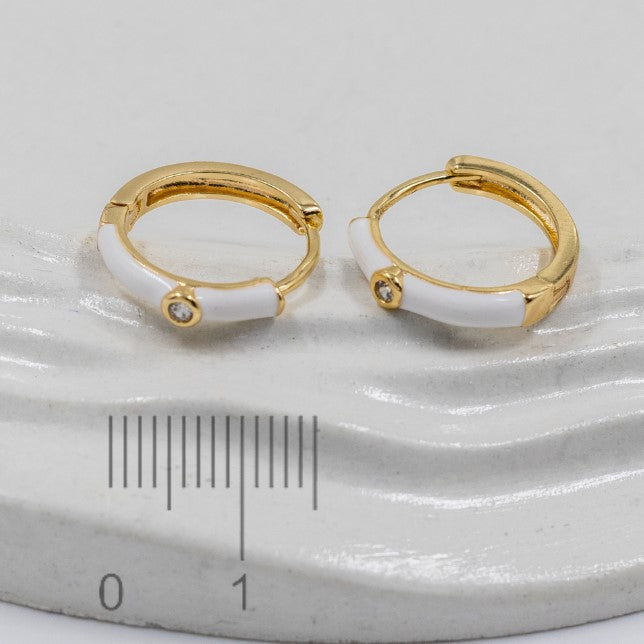 Candonga pequeña esmaltada zircón (1,5cm)Amulí