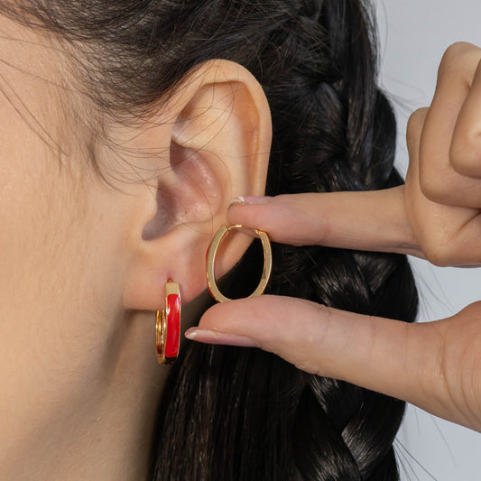 Candonga pequeña ovalo esmaltada  Amulí