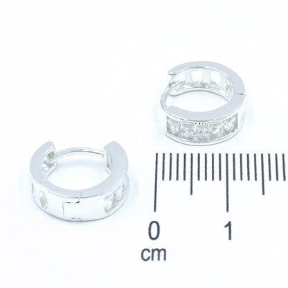 Candonga pequeña baño de plata zircón