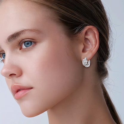 Candonga pequeña baño de plata espiga
