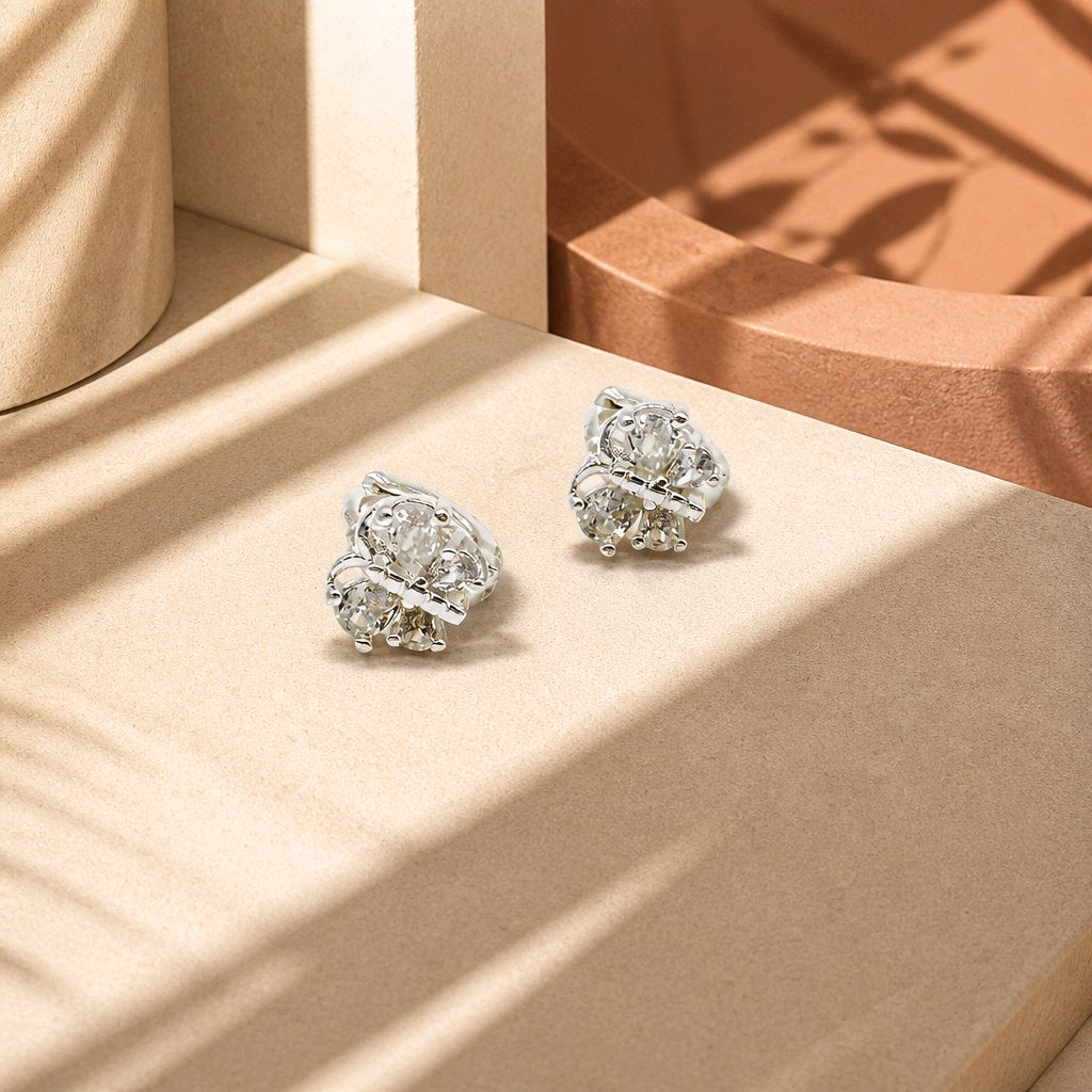 Candonga pequeña baño de plata mariposa