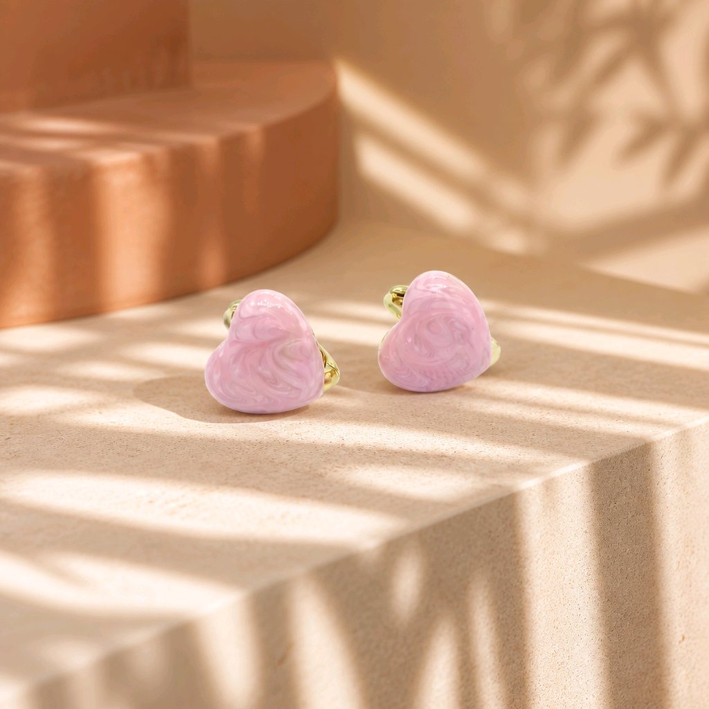 Candonga pequeña corazón rosa