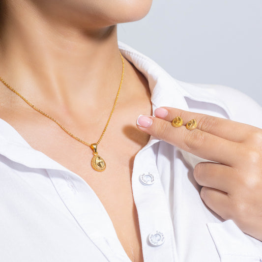Duo Gota diamantada 