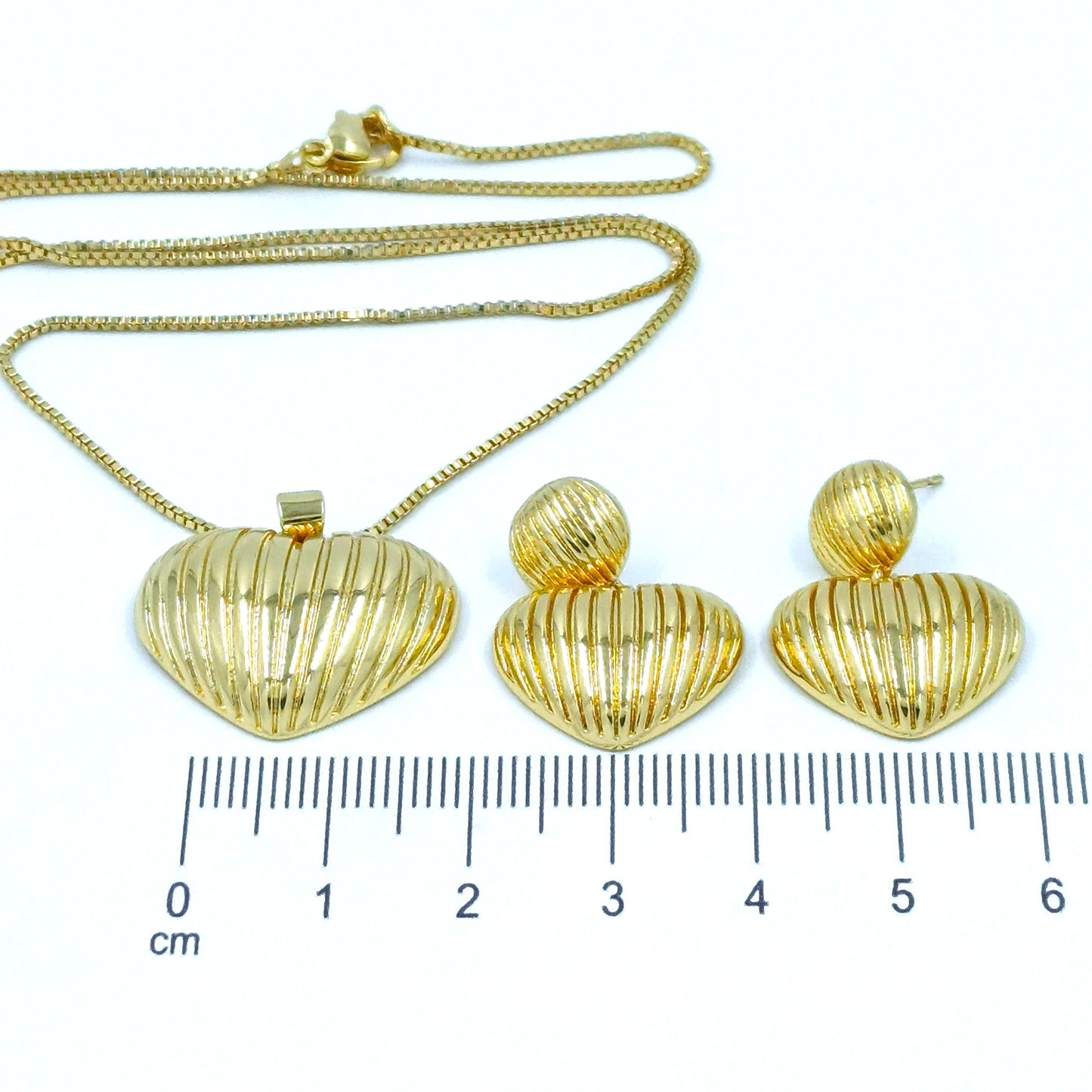 Dúo corazón rayado