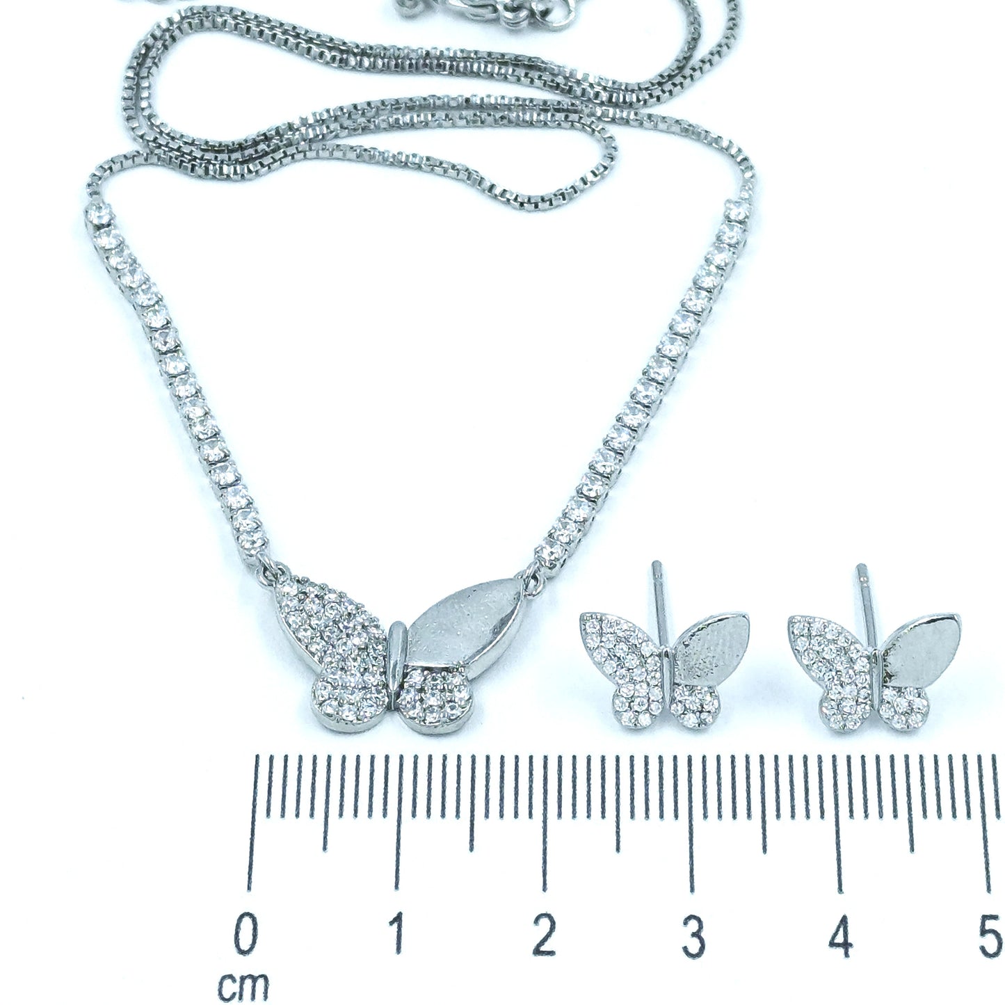 Dúo mariposa microzircón P