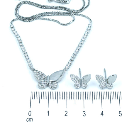 Dúo mariposa microzircón P