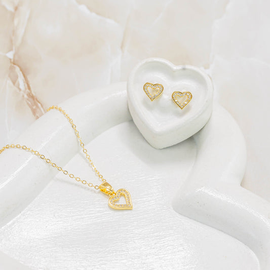 Dúo niña silueta corazón