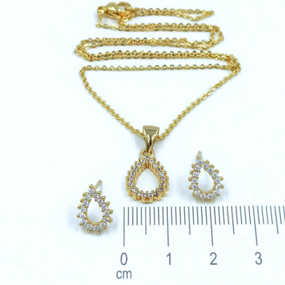 Dúo gota micro zircón