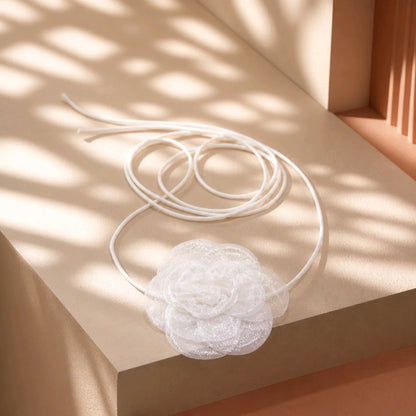 Dúo cordón flor blanca