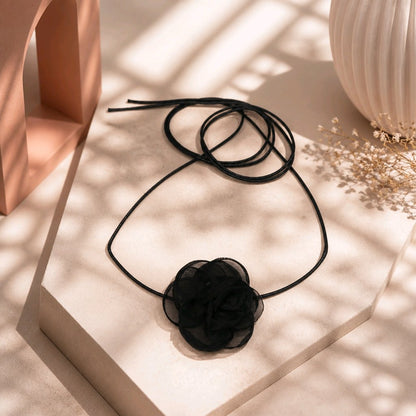 Dúo cordón flor negra