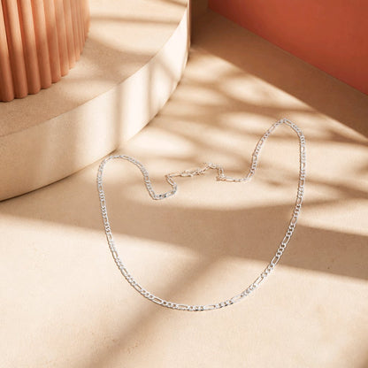 Dúo cadena 45 cm 3x1 baño de plata