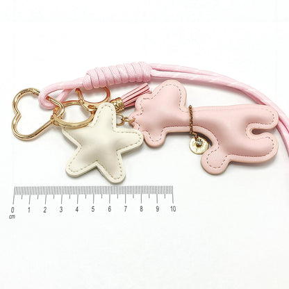 Llavero jirafa rosa