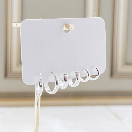 Orejera candonga lisa plata