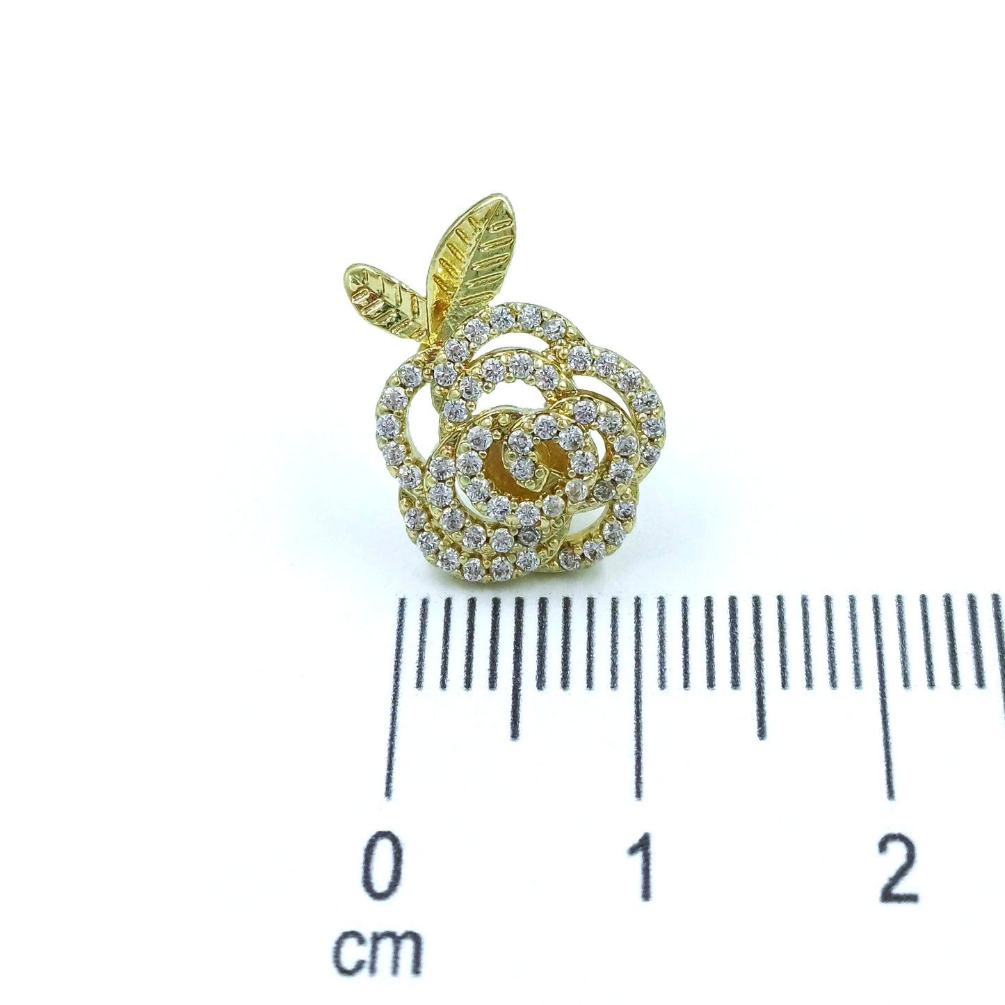 Broche mini rosa microzircón
