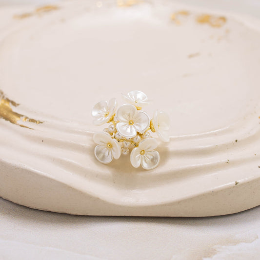 Broche ramo de perlas