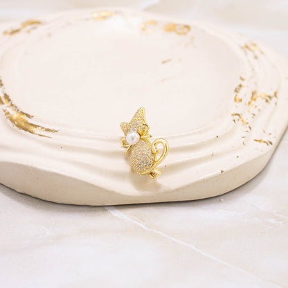 Broche gatico microzircon