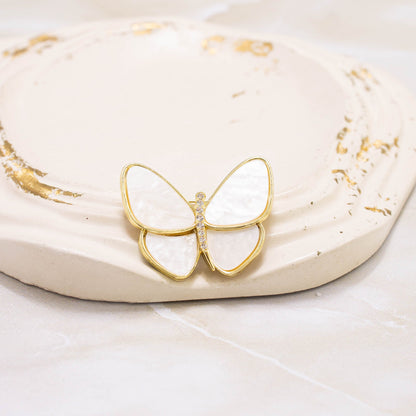Broche mariposa nacar