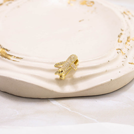 Broche avión microzircón