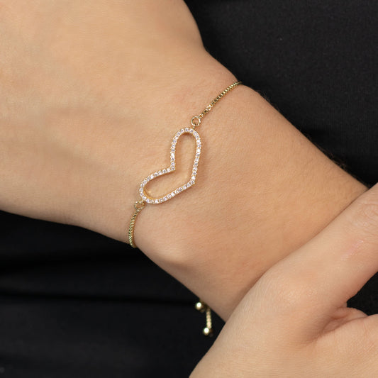 Pulsera silueta corazon