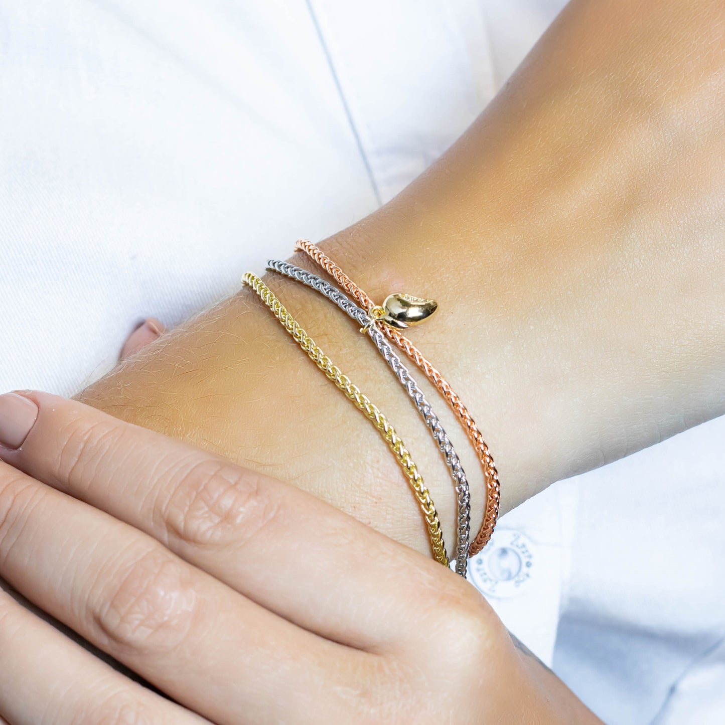 Pulsera laso tres oros 