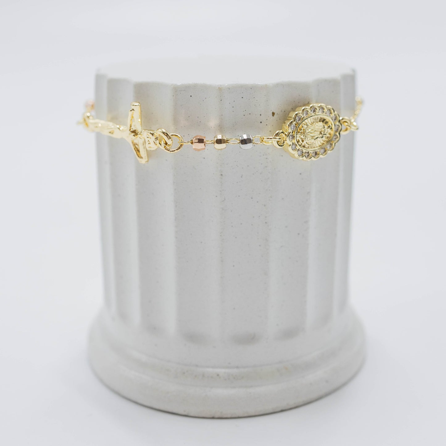 Pulsera denario tres oros