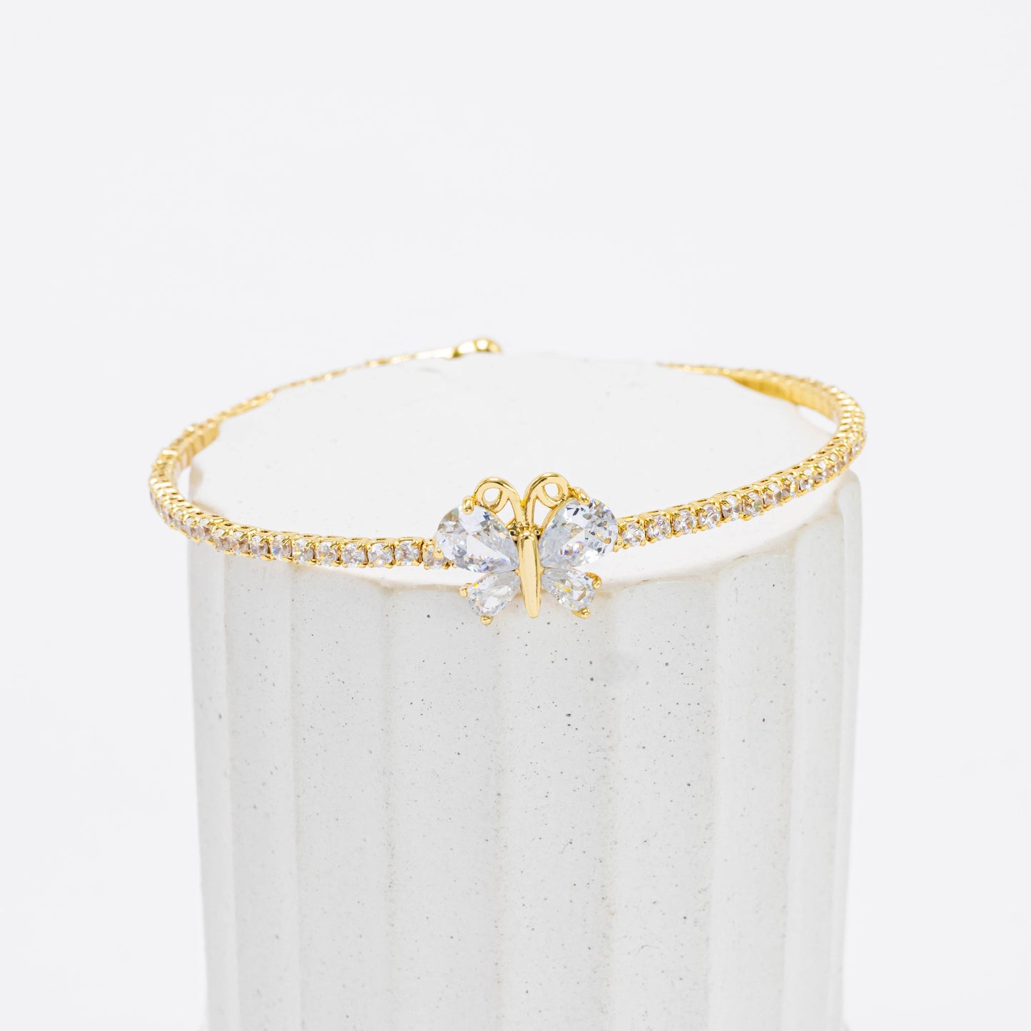 Pulsera mariposa zircones