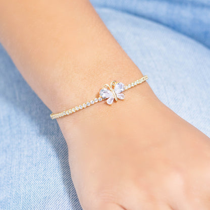 Pulsera mariposa zircones 
