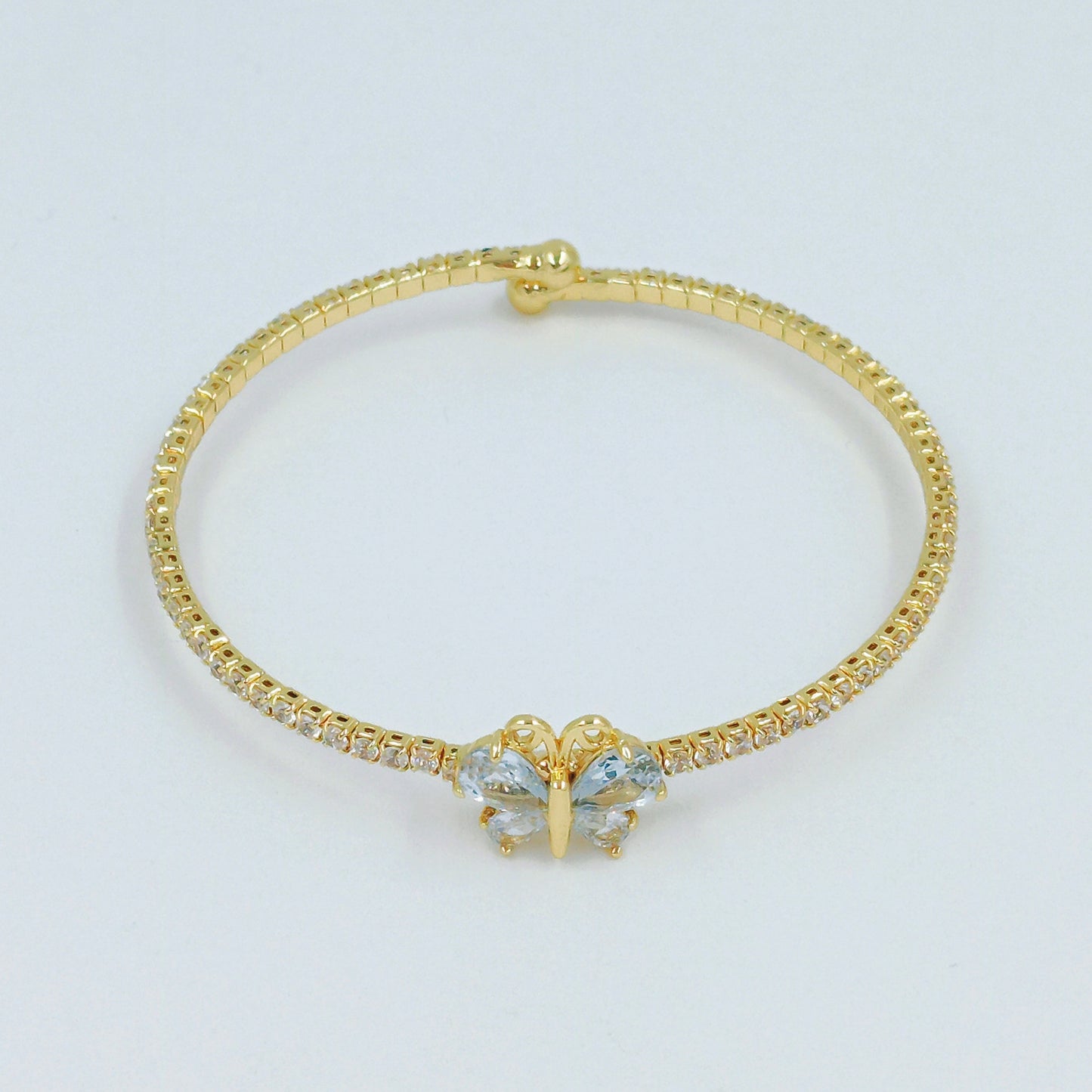 Pulsera mariposa zircones