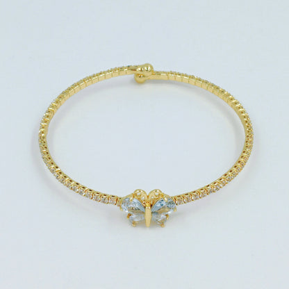 Pulsera mariposa zircones