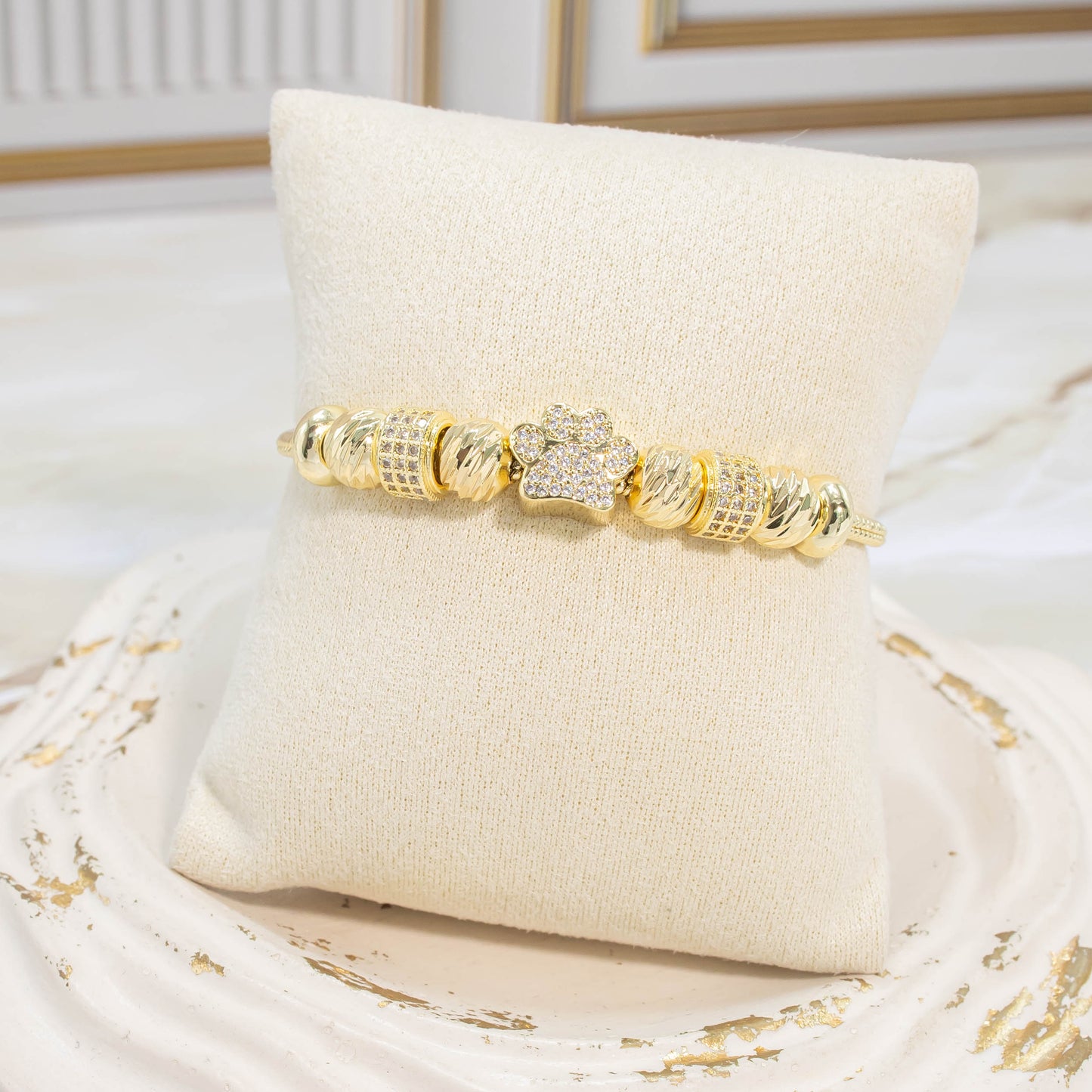 Pulsera huella-barril microzircón