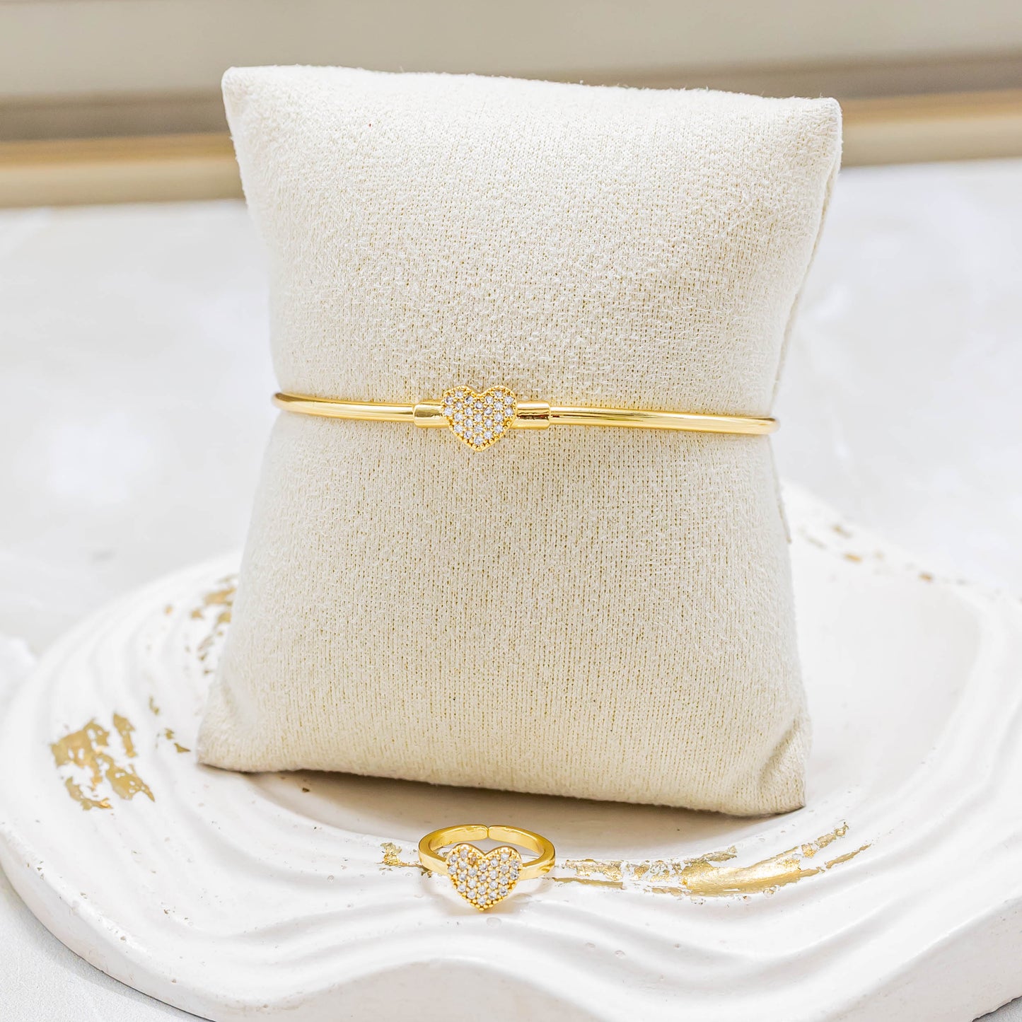 Pulsera + anillo niña corazón