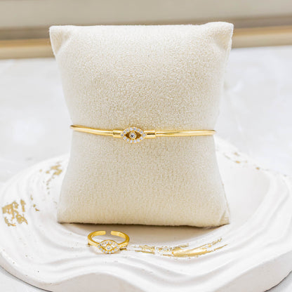 Pulsera + anillo niña ojo