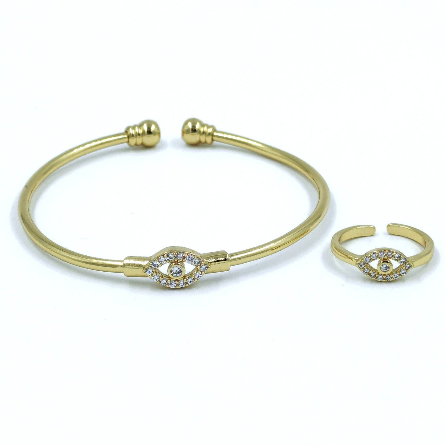 Pulsera + anillo niña ojo